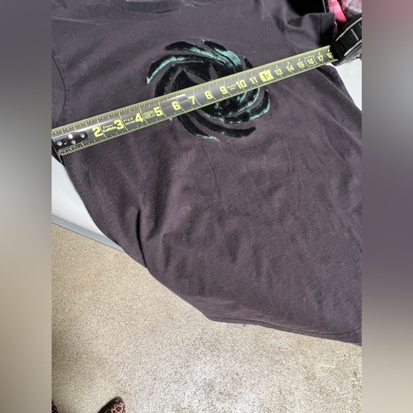 Playboy black Tee with green flocked swirl - Picture 8 of 8